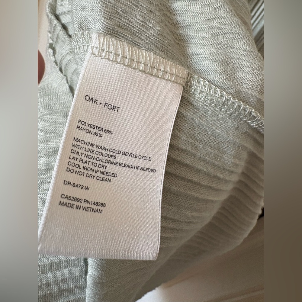 New Oak+Fort women's pleaded sleeveless midi summer dress light green size S - Picture 8 of 9